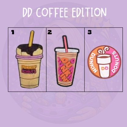 Coffee and donut shop themed shoe accessories