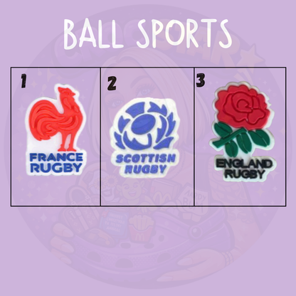 England Rugby rose Croc charm for rugby fans