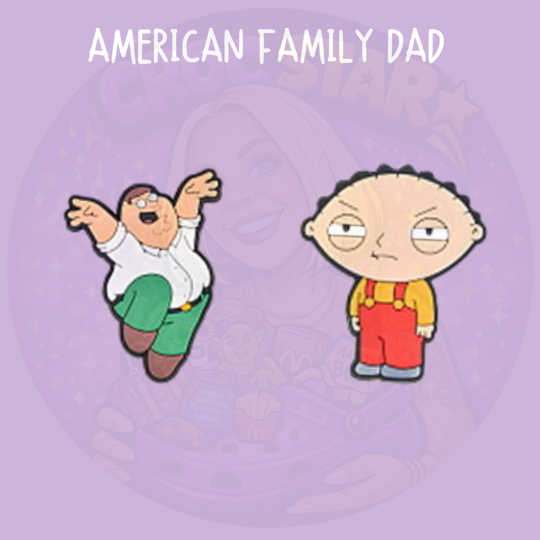Peter Griffin and Stewie Griffin Family Guy Croc charms