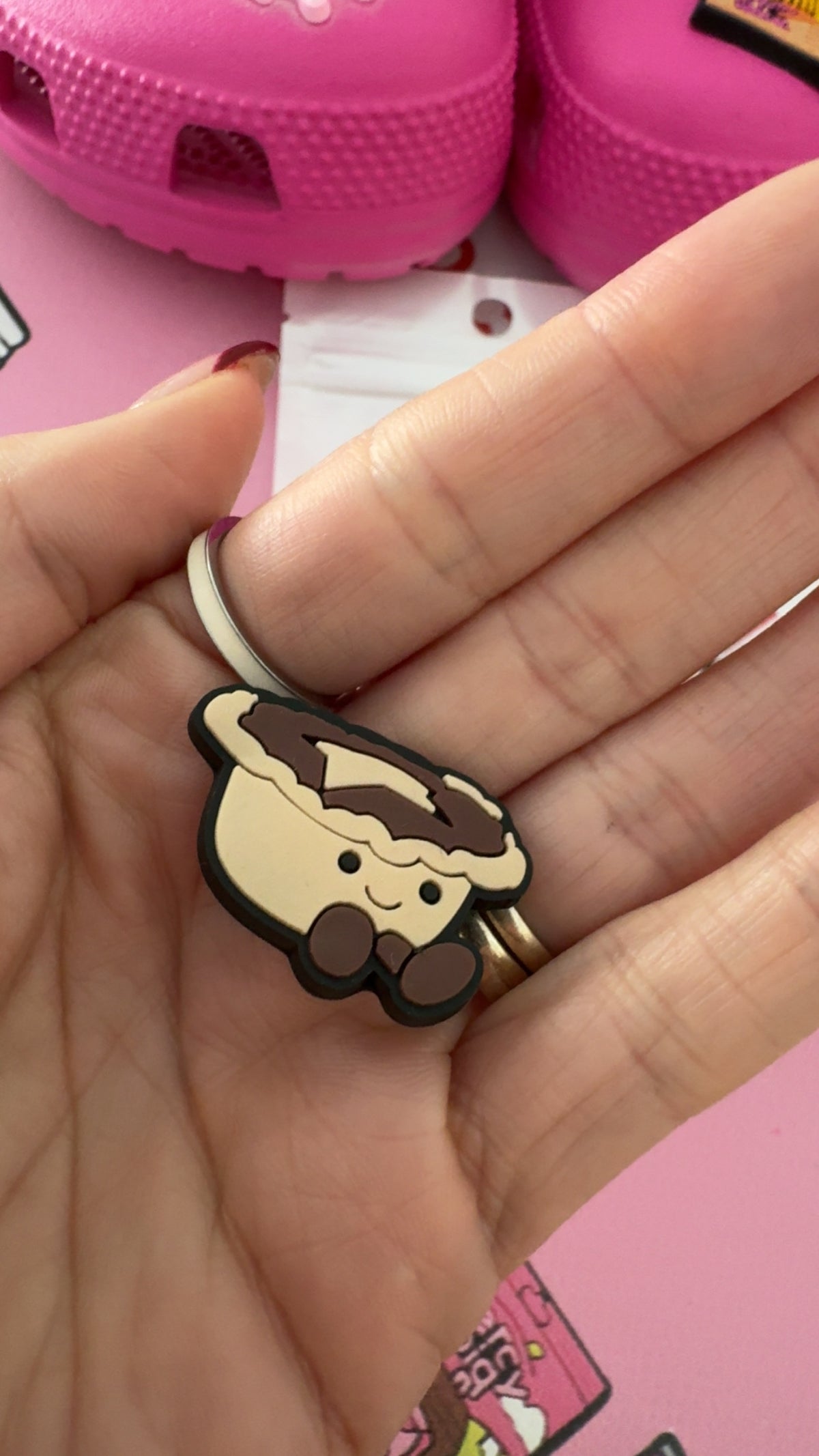 Christmas pudding character shoe charm