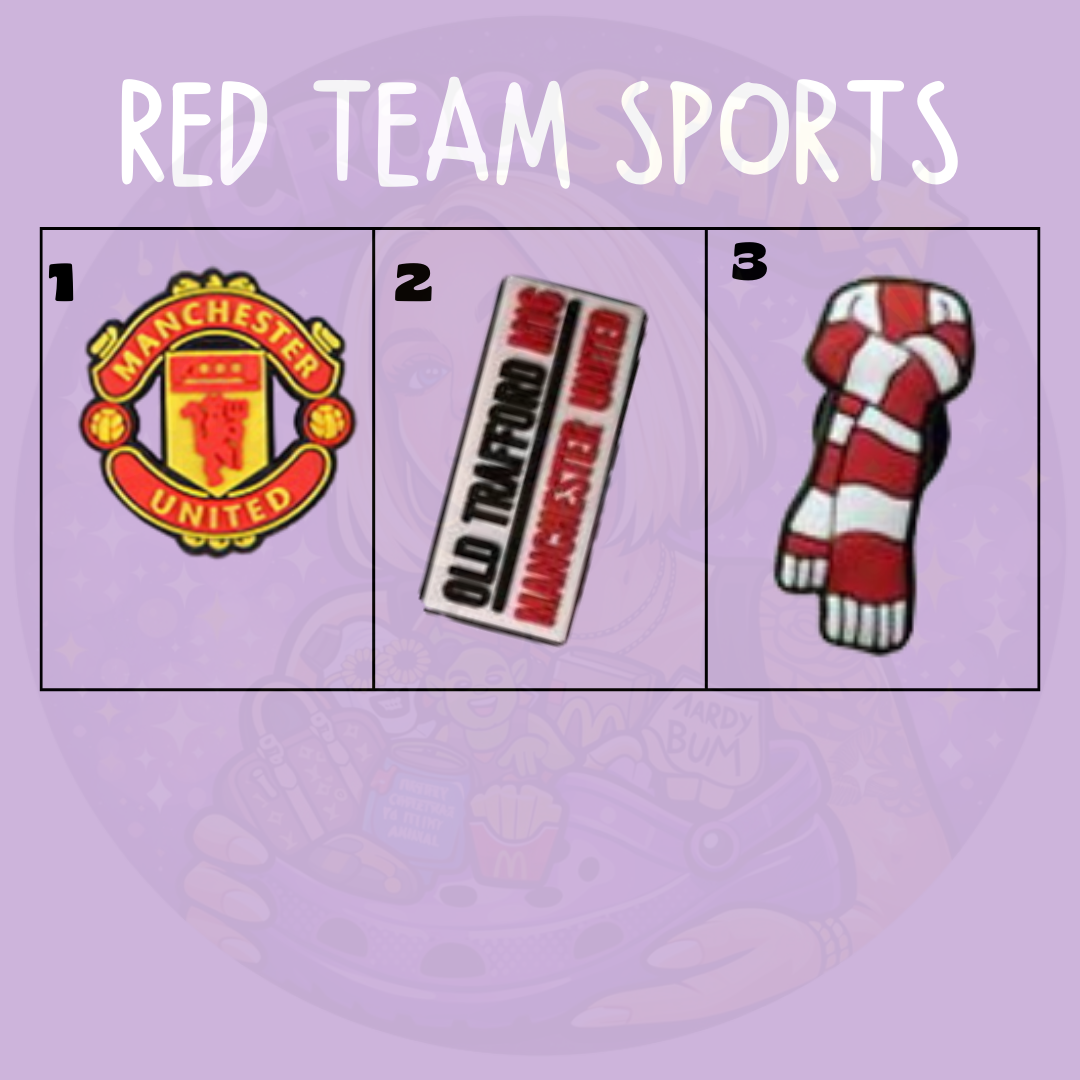 Red devil style football shoe charm accessory