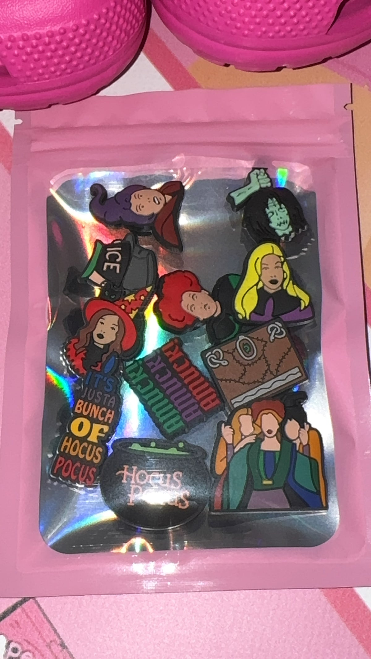 11 piece Hocus Pocus themed Halloween shoe charm set