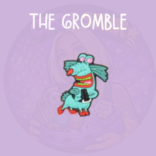 monster teacher croc charm with quirky cartoon design