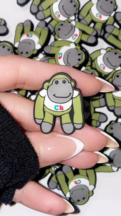 PG Tips Croc charm featuring a colourful tea box design for tea lovers