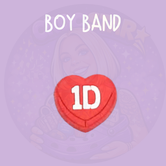 Pop boy band inspired croc charm accessory