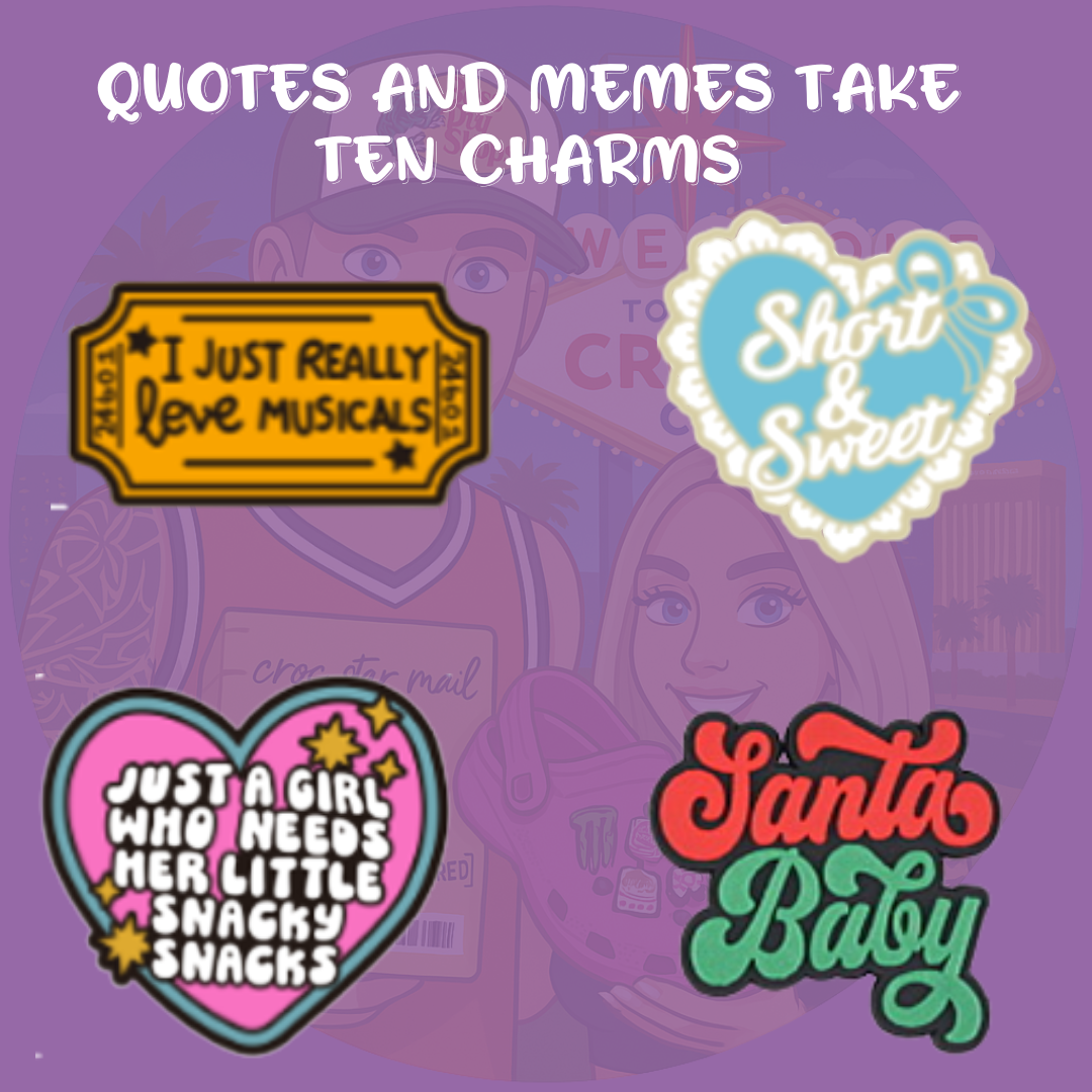 Funny quotes and meme shoe charms – trendy clog shoe accessories featuring viral sayings, internet humor, and pop culture memes – perfect for customizing clogs and sandals
quotes shoe charms
meme shoe charms
clog shoe accessories
viral sayings charms
pop culture Croc decorations
funny charms for clogs