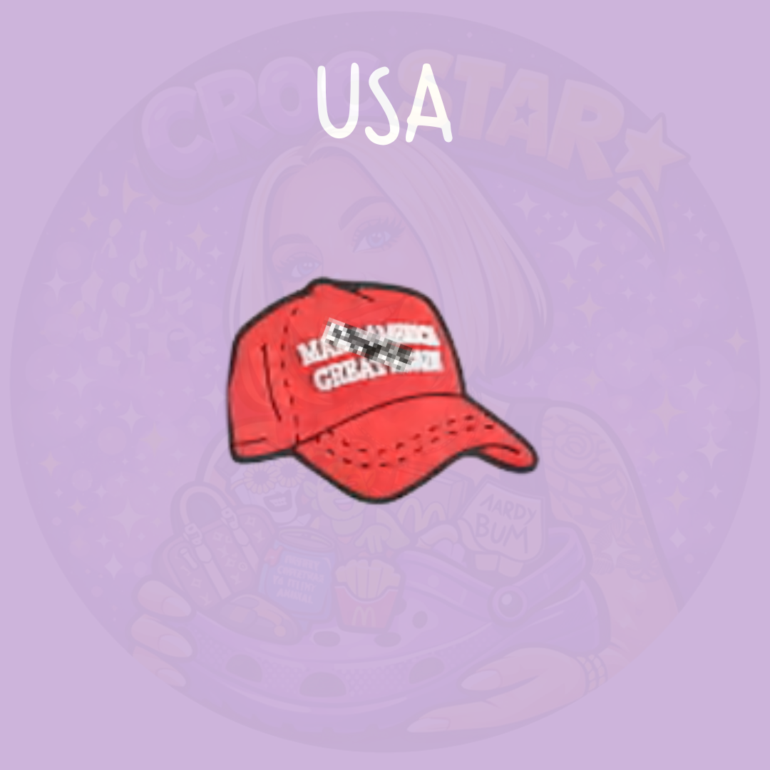 mini red hat croc charm for shoe accessories