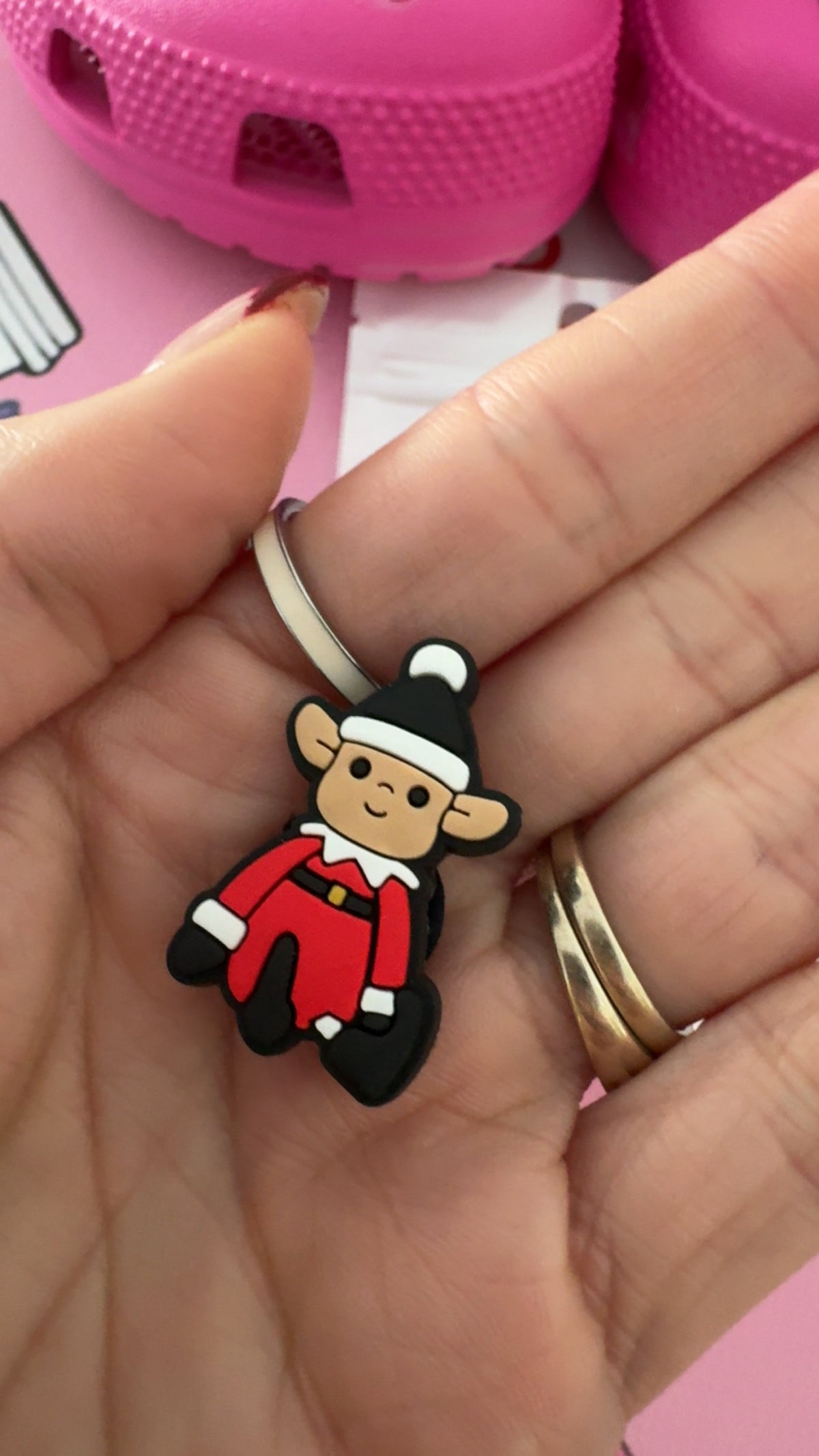 Santa Christmas character shoe charm