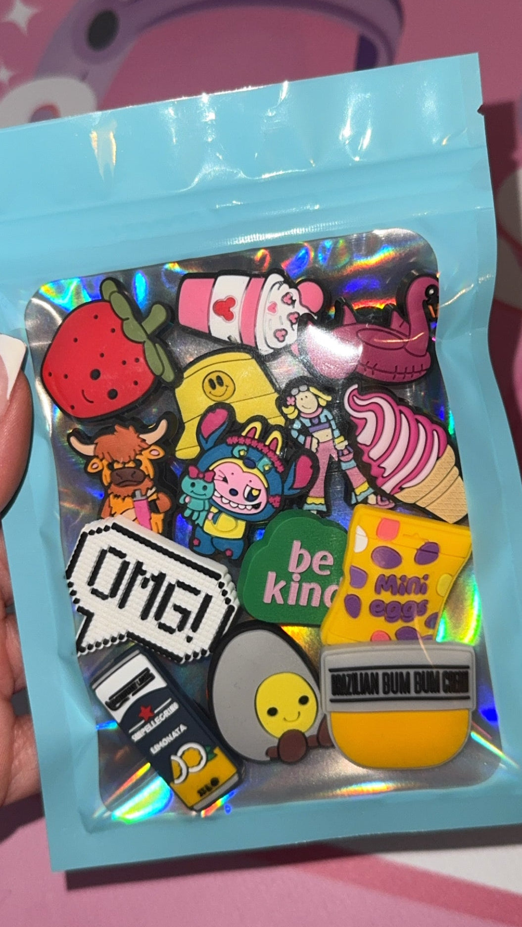 Spring themed croc charm pack with cute aesthetic shoe accessories